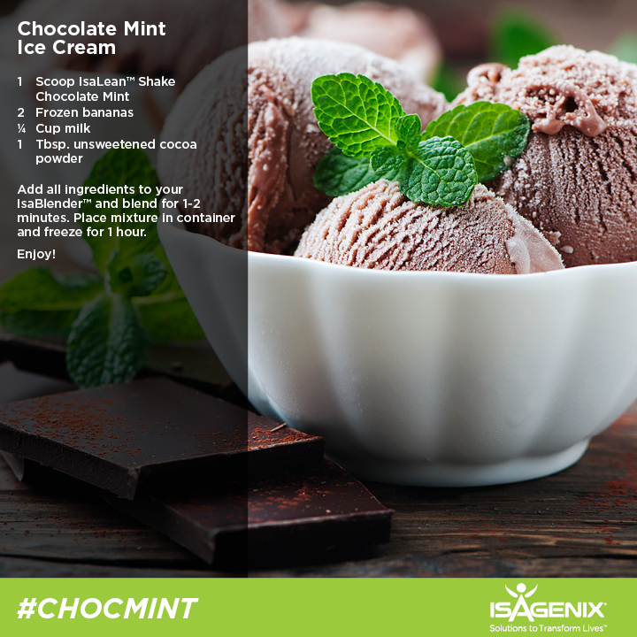 Isagenix Chocolate Mint Ice Cream