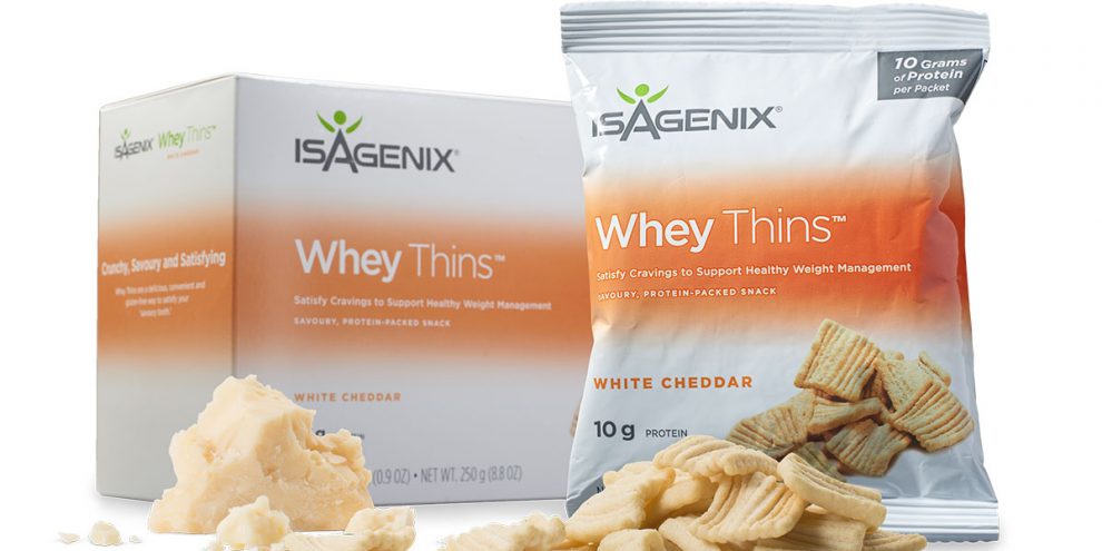 Mouth-Watering White Cheddar Whey Thins Now Available!