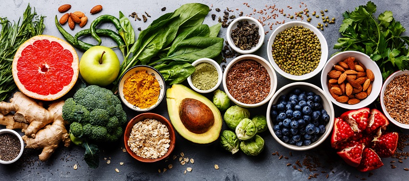 Healthy, unprocessed food