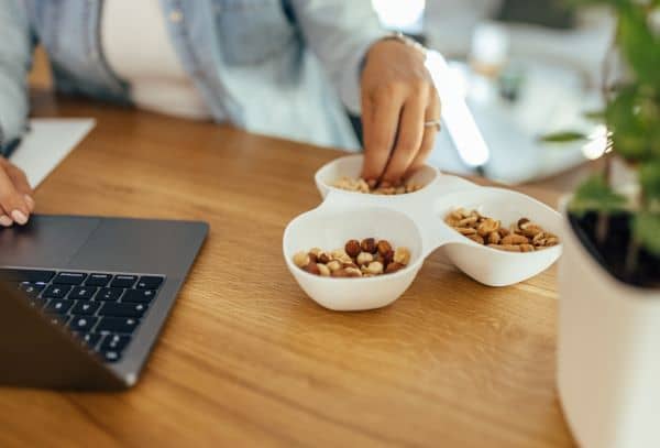 Nuts are a great high-fat snack or topping to add a small boost of nutrition while keeping you satisfied.
